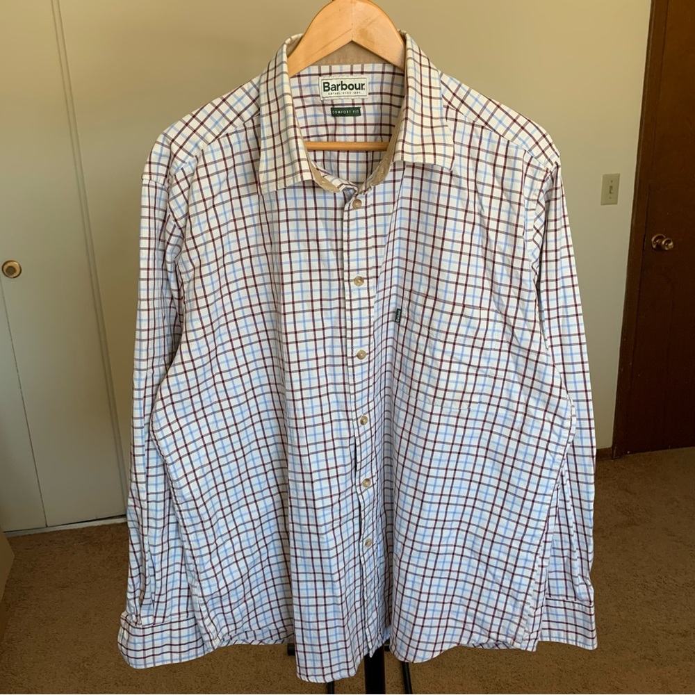 Barbour Plaid Button Down Shirt Men’s XXL